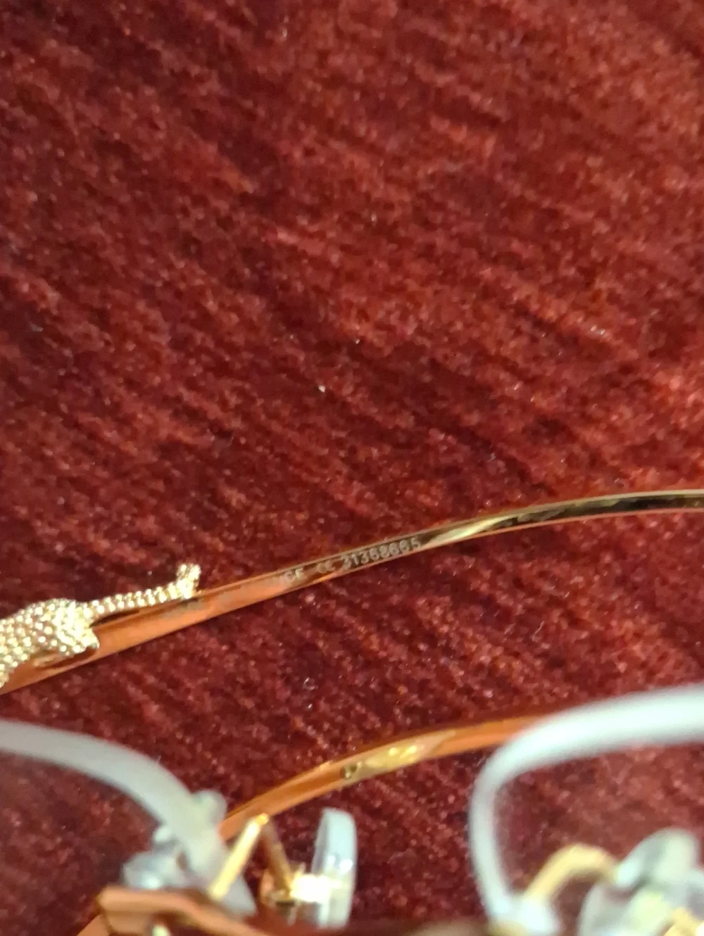 NWOT Womens Mcknight Cartier Rimless/Gold Eyeglasses Panther 31368665